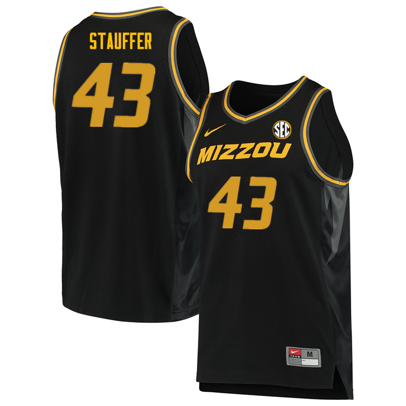 Men #43 Bill Stauffer Missouri Tigers College Basketball Jerseys Sale-Black - Click Image to Close